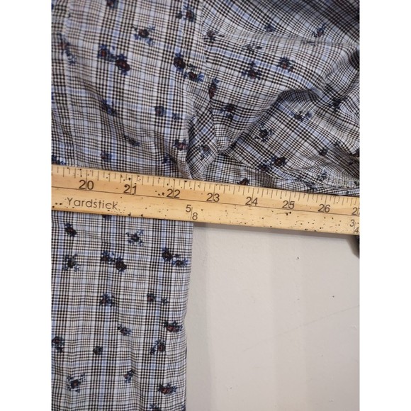 Vintage Wrangler rodeo Shirt Men Large Floral Blue Gray Casual Button Up western - Picture 5 of 6